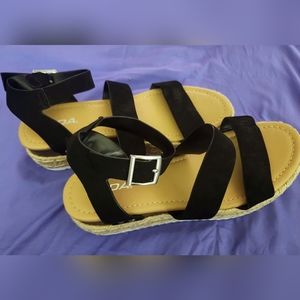 Womens Espadrille Platform Sandals